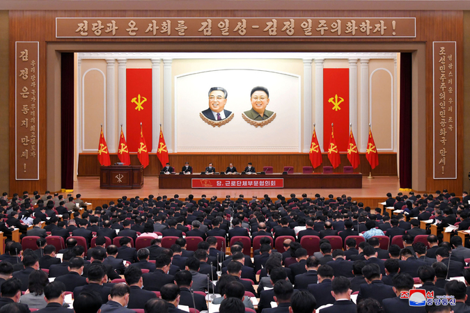 Delegates gather for the seventh day of the eighth congress of the ruling Workers' Party in Pyongyang on Jan. 11, 2021. (Photo by KCNA-Yonhap)