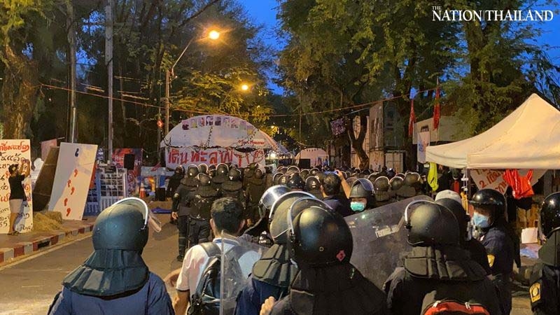 Protesters camping near Government House arrested Protesters camping near Government House arrested
