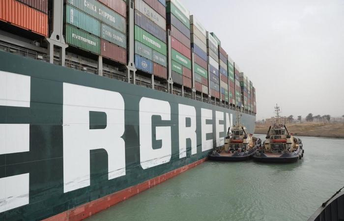 Giant vessel afloat in Suez, service provider says Giant vessel afloat in Suez, service provider says