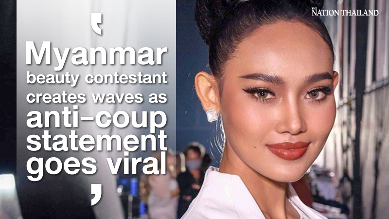 Myanmar beauty queen creates waves as anti-coup plea goes viral