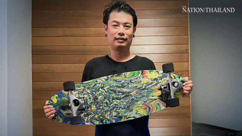Thai surfer tackles pollution with environmentally friendly surfskate Thai surfer tackles pollution with environmentally friendly surfskate