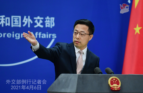 Foreign Ministry spokesman Zhao Lijian. [Photo/fmprc.gov.cn] 
