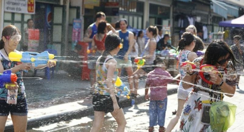File Photo of Songkran Festival on Khaosan Road in April 2019