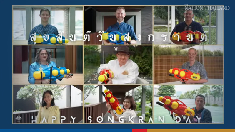 US and Australian embassies get into the Songkran spirit US and Australian embassies get into the Songkran spirit