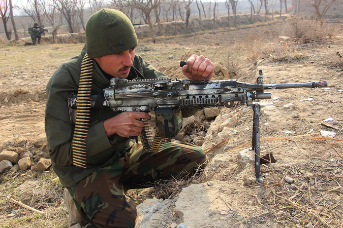 An Afghan army soldier takes part in a military operation in Kunduz Province, Afghanistan, (File Photo: IANS)