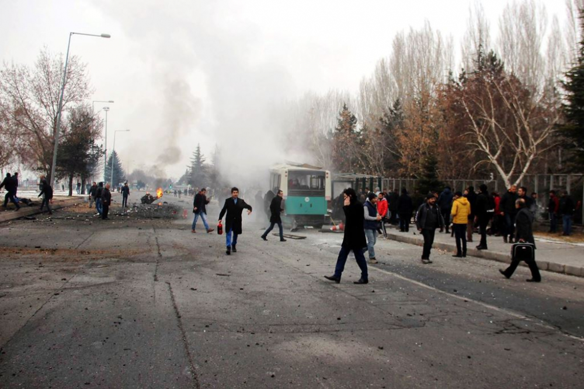 Suicide car bombing in central Turkey kills 13 soldiers