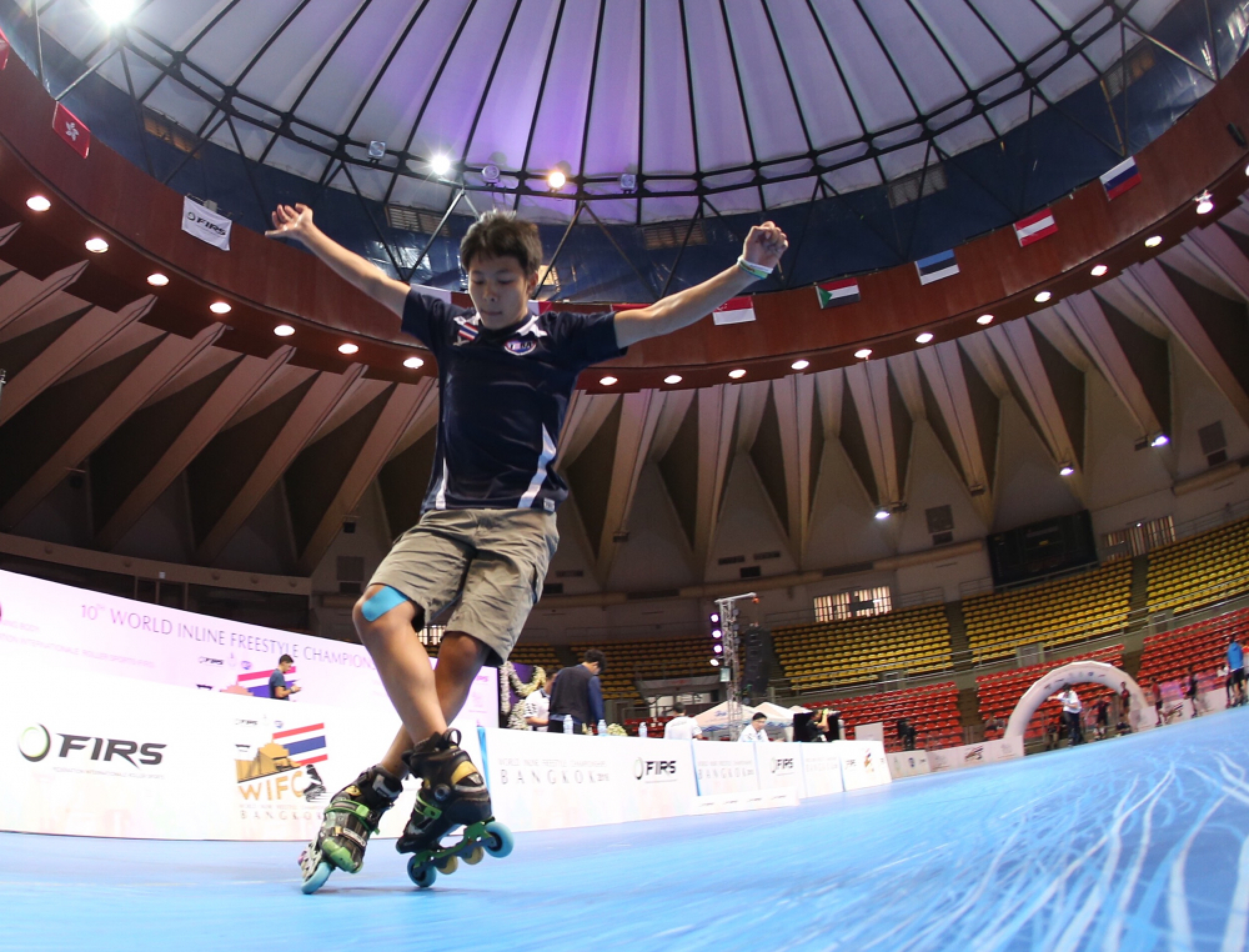 Nichakan Produces Thai 1st Gold in World Inline Freestyle. 