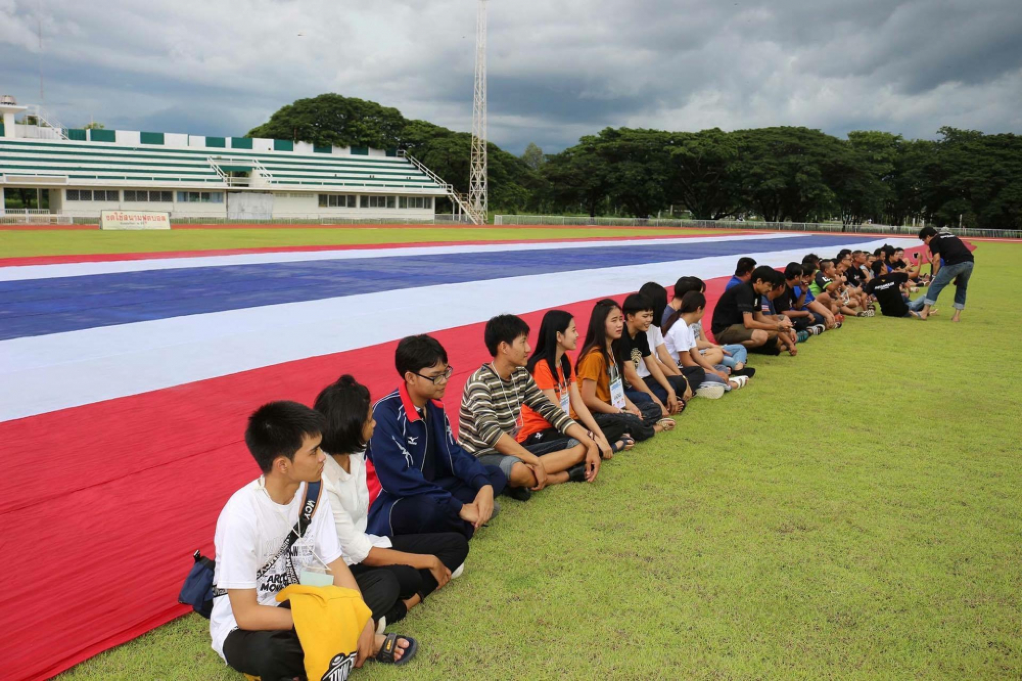 Giant Thai flag ready to cheer national team