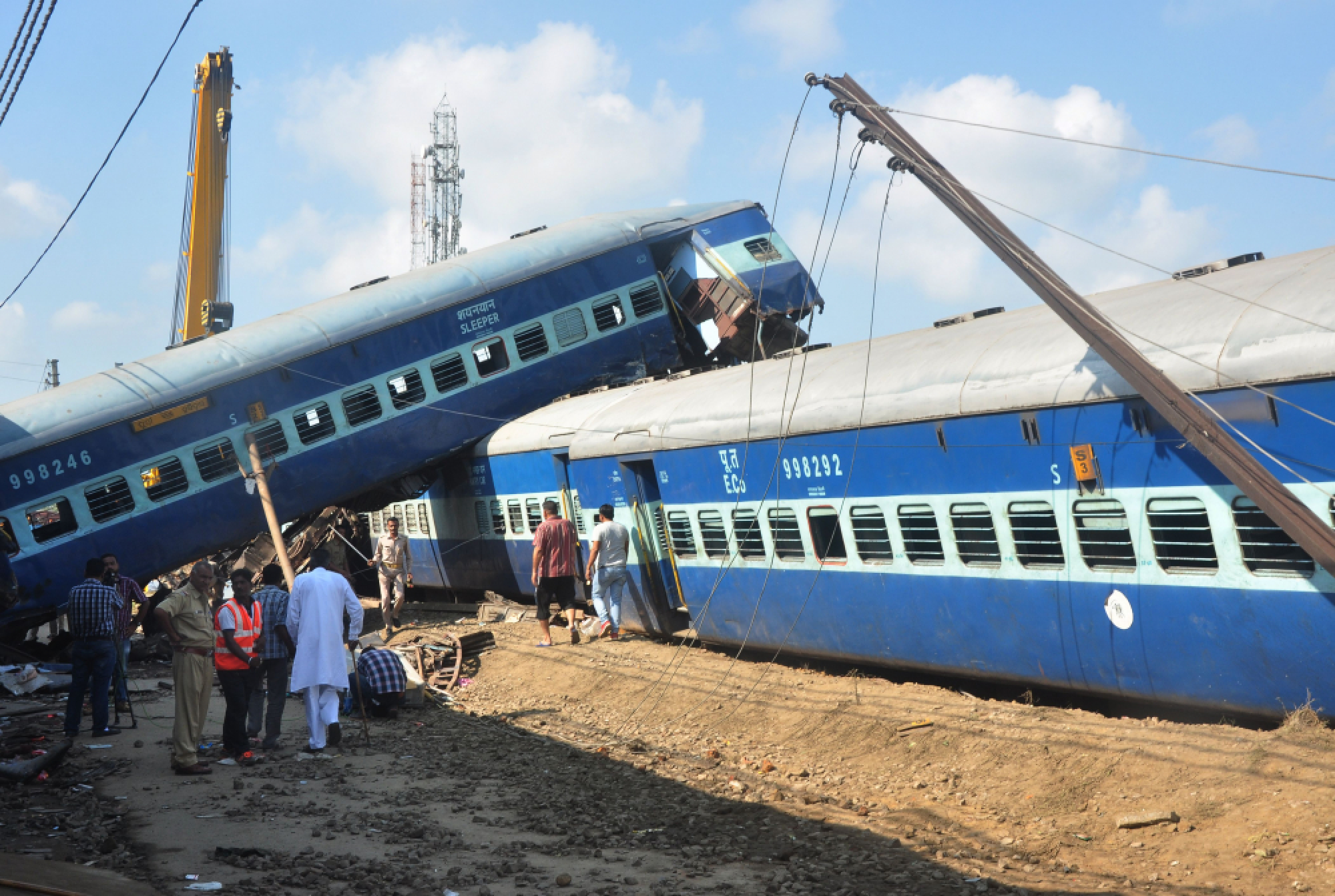 At least 23 dead, dozens hurt as train derails in India