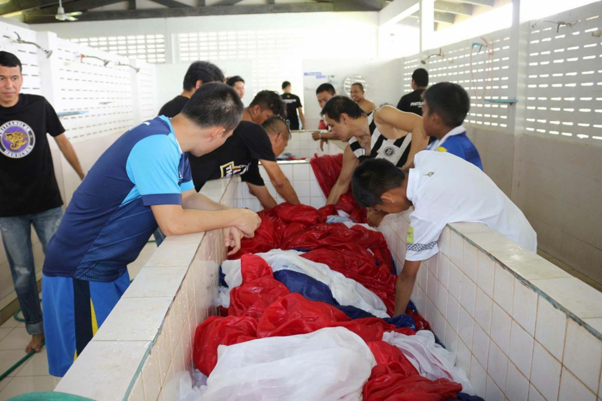Giant Thai flag ready to cheer national team