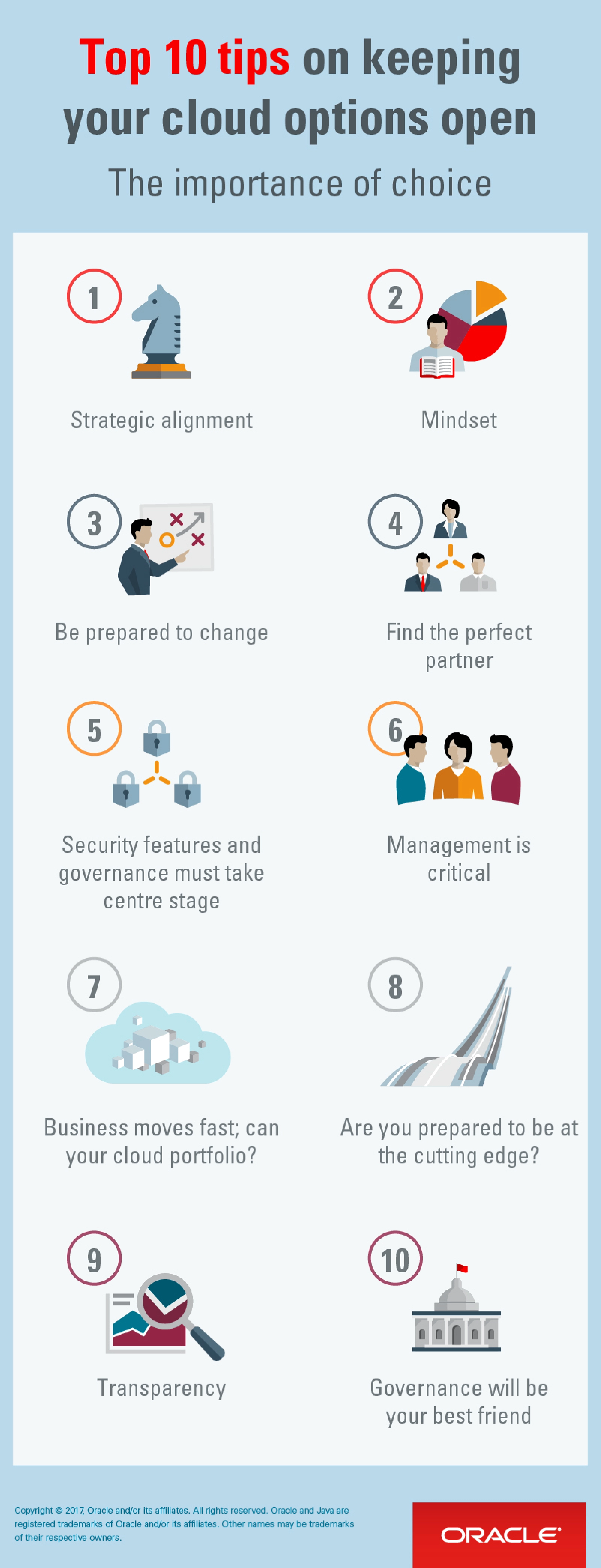 Top 10 tips on keeping your cloud options open: The importance of choice