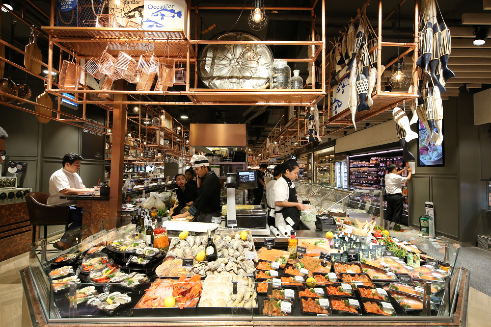 Haute cuisine with food hall flair