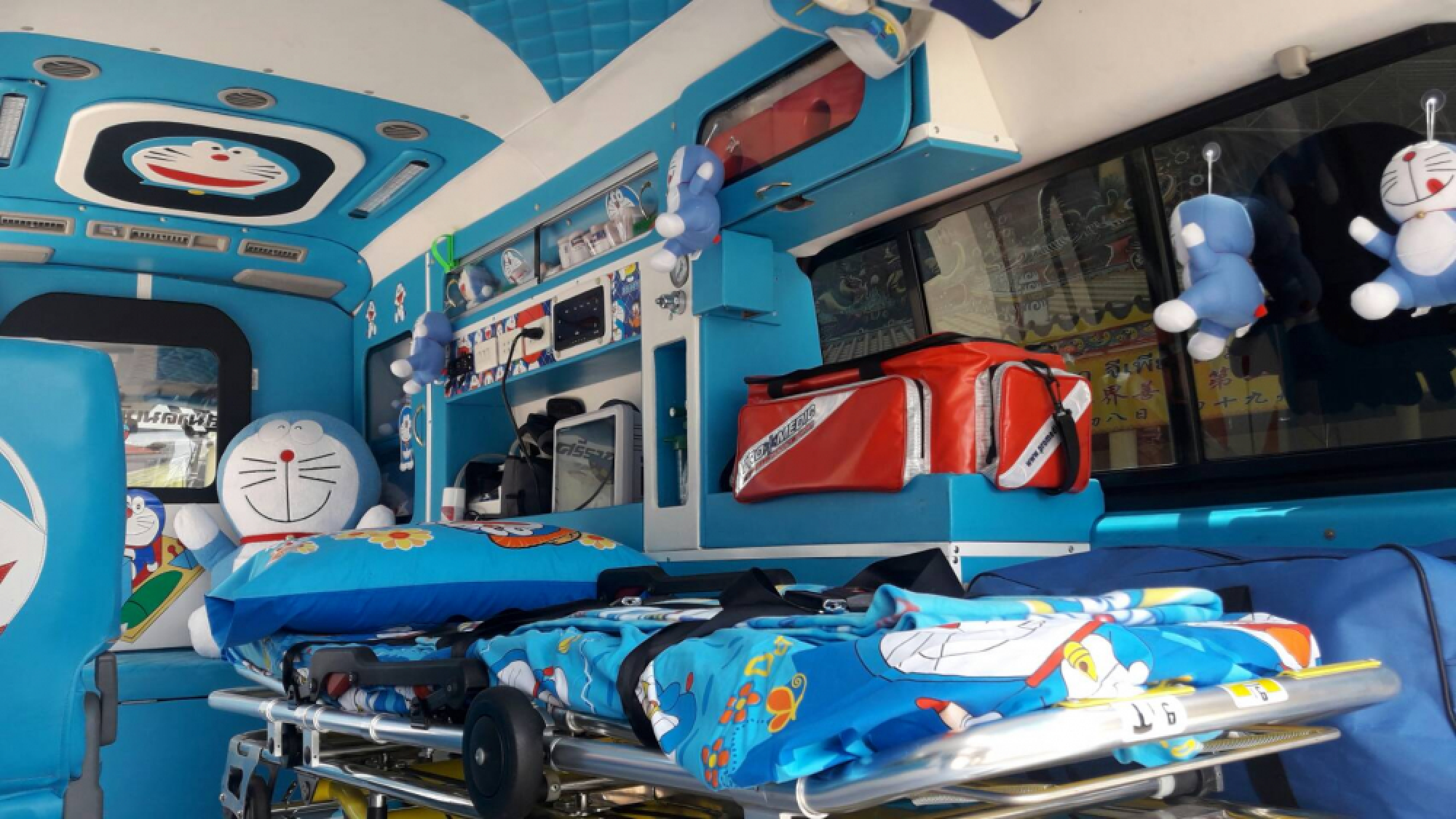 Doraemon brightens up Chon Buri ambulance