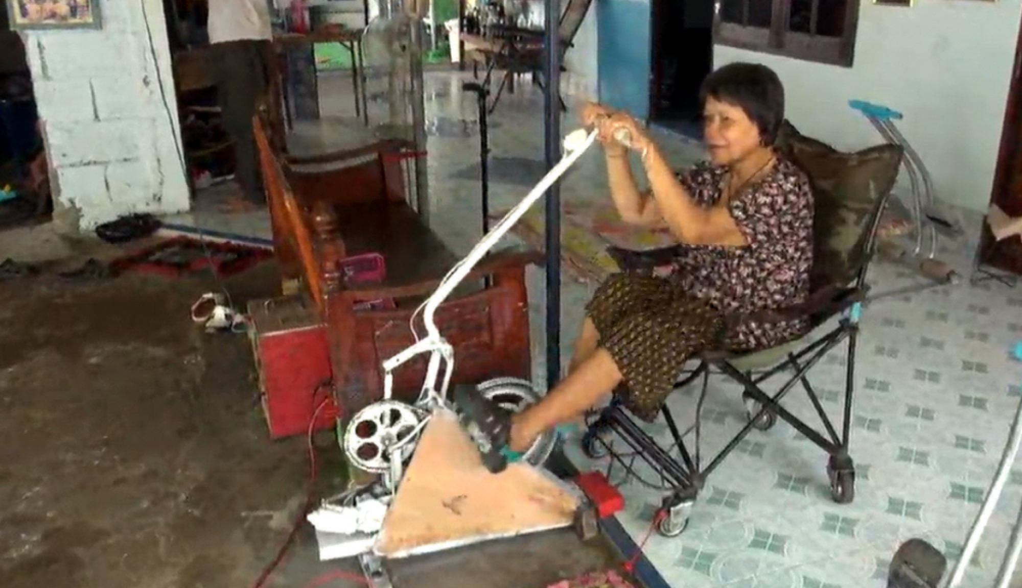 Husband’s makeshift devices help stroke victim’s recovery