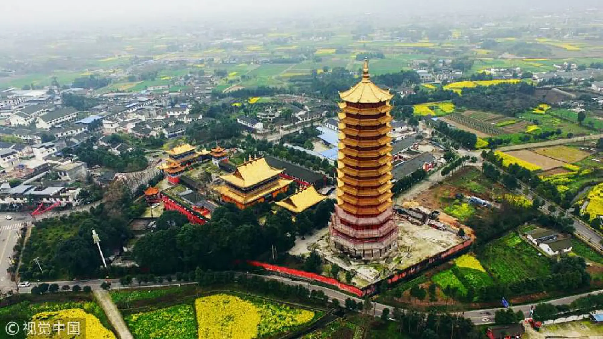 Asia's tallest wooden pagoda destroyed