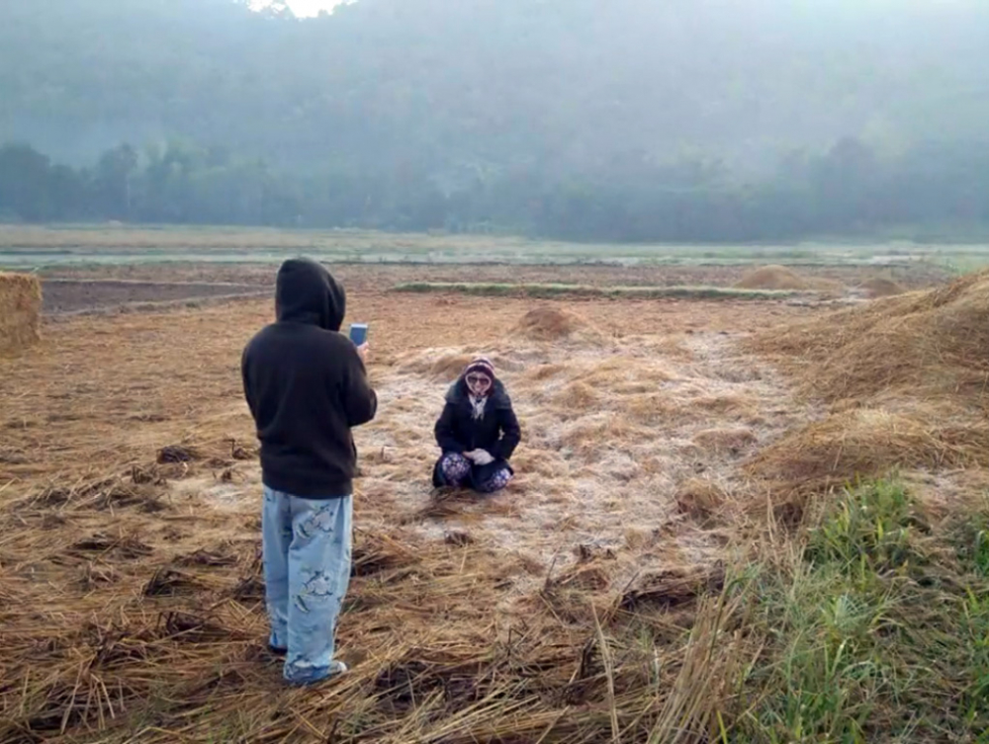 First frost of year in Loei