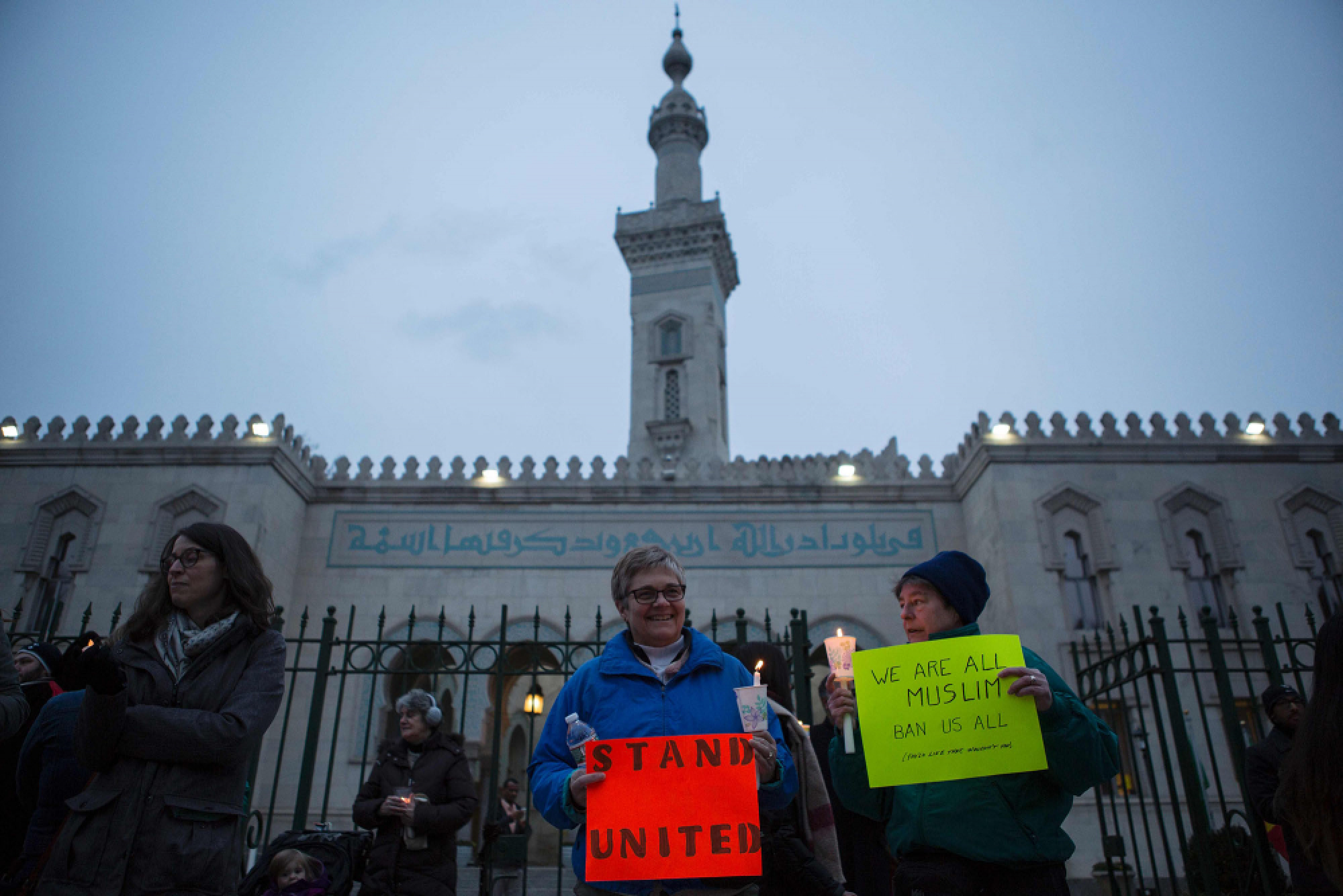 Protesters response to President Donald Trump's travel ban