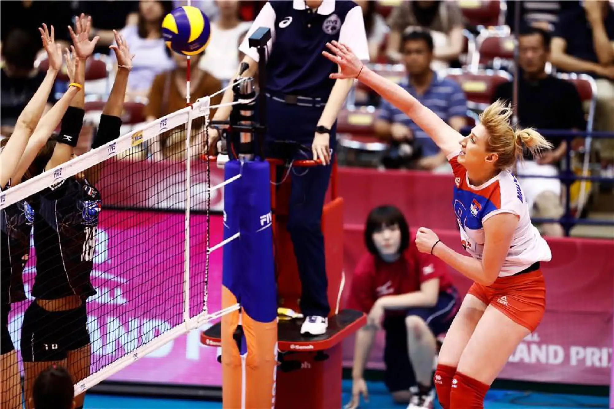 Serbia put it past fighting Thailand in four sets 