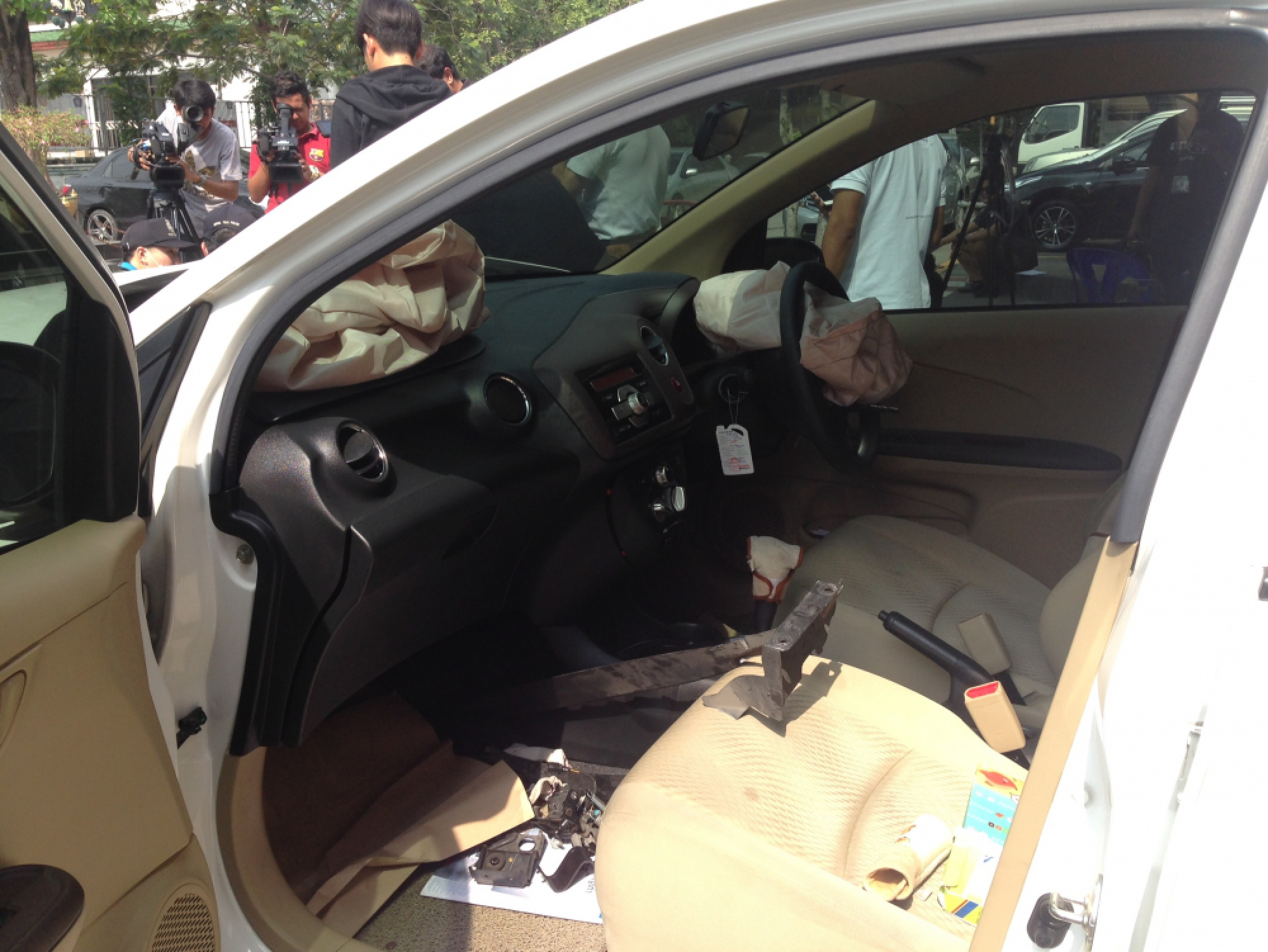 Police re-enact car accident at Health Ministry as charges filed