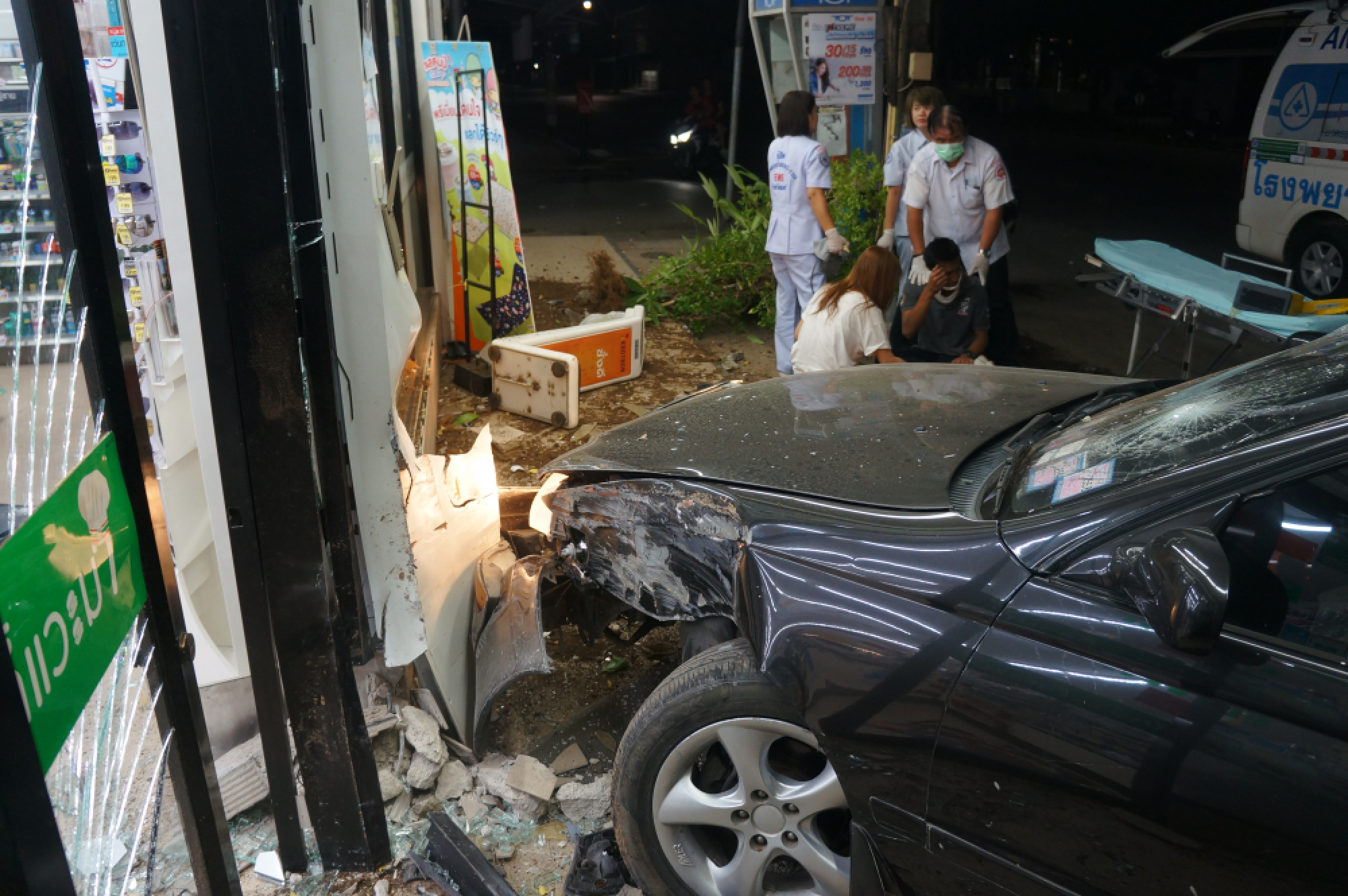 Driver has seizure, crashes into shop