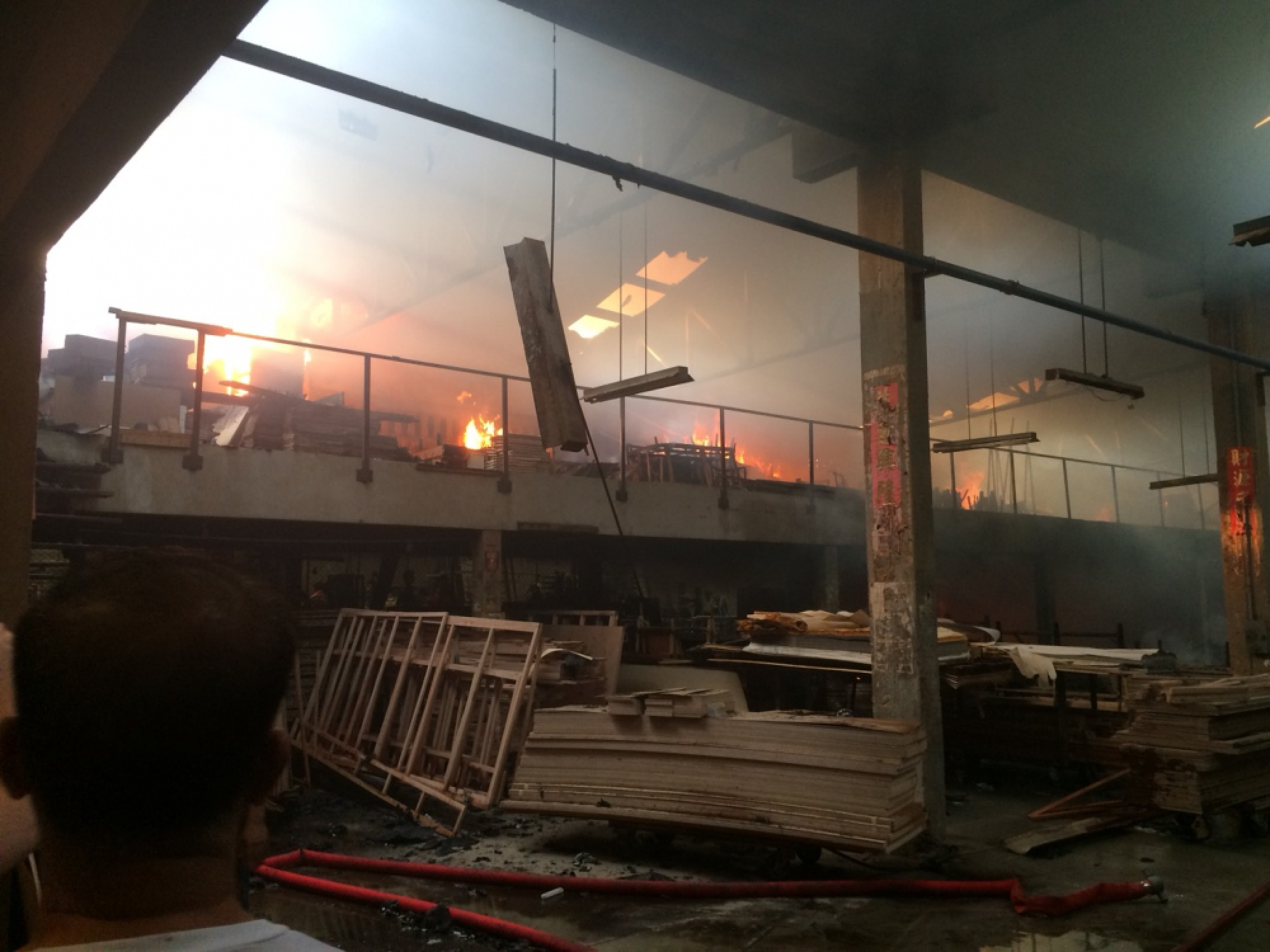 Fire breaks out at furniture factory on Onnuj Road