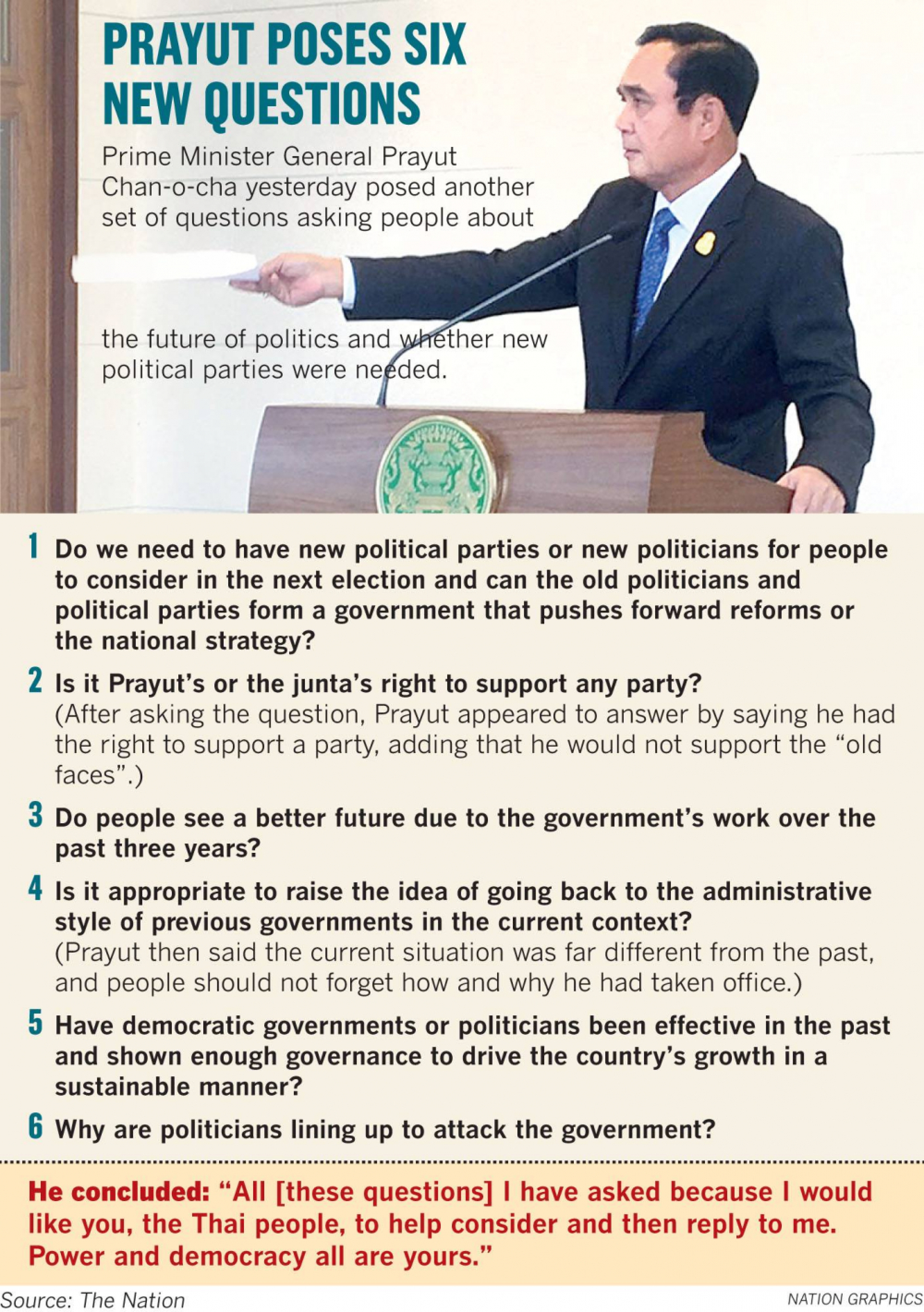 PM slammed for six questions