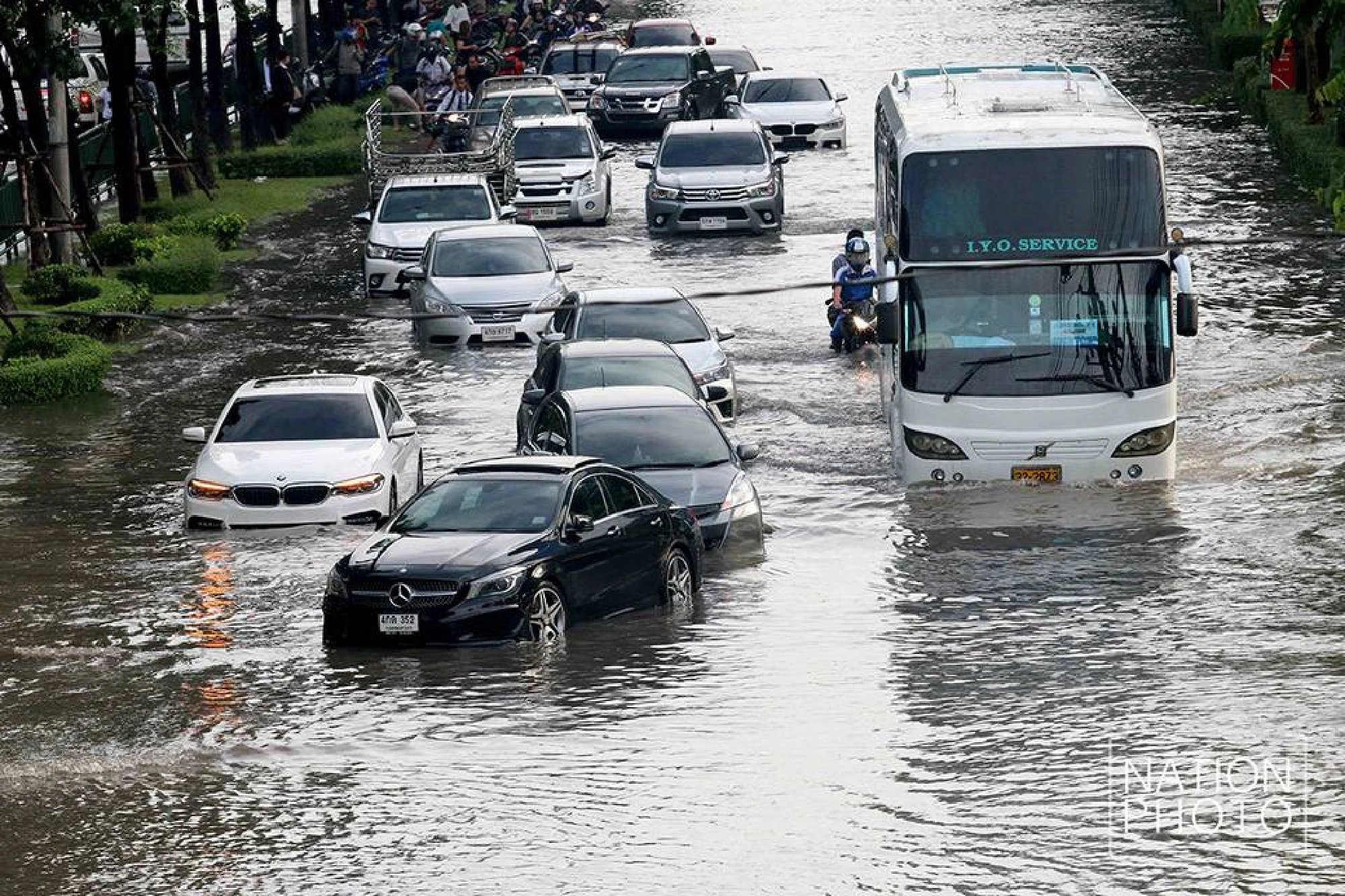 Heavy overnight rains cause flooding in Bangkok