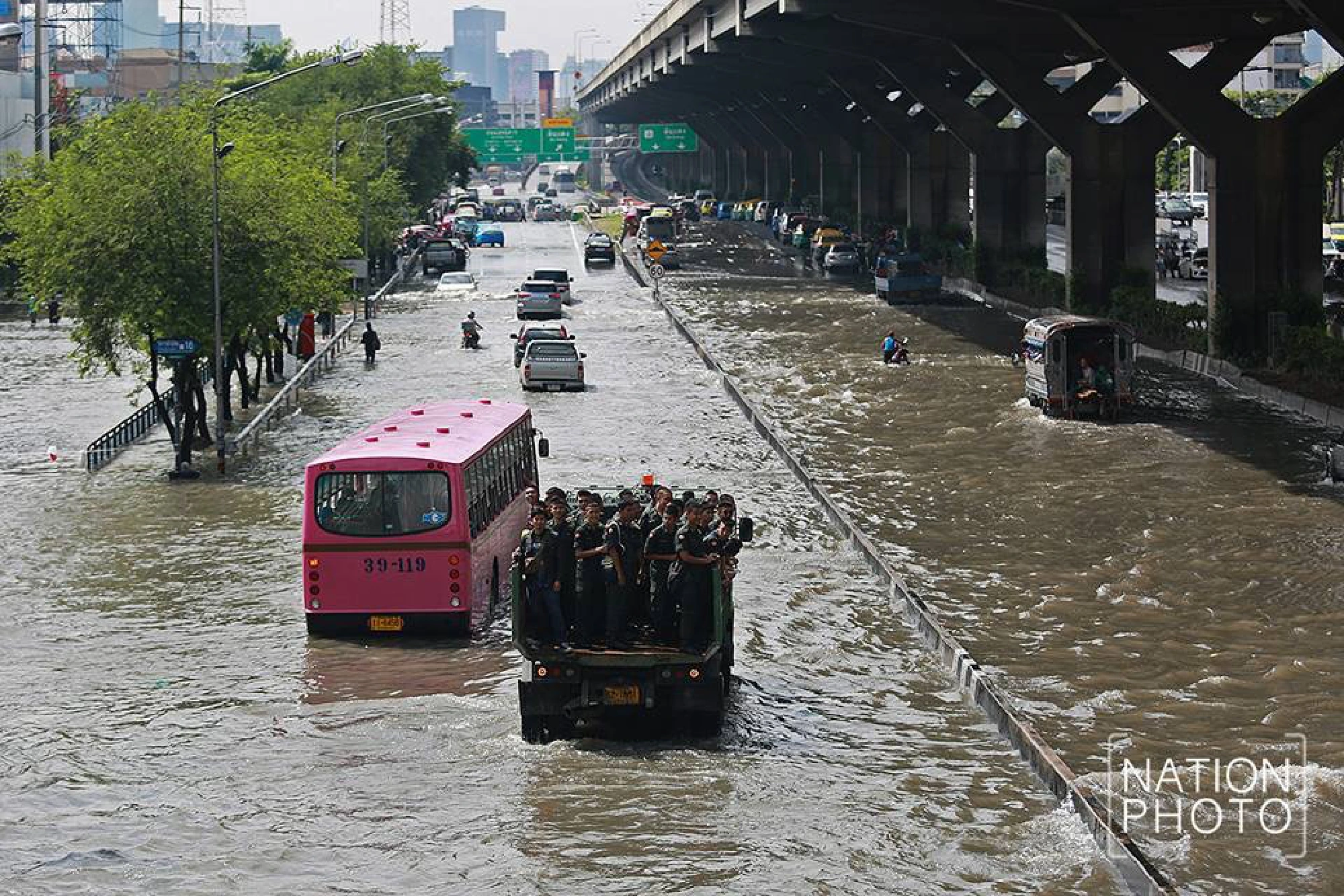 Heavy overnight rains cause flooding in Bangkok