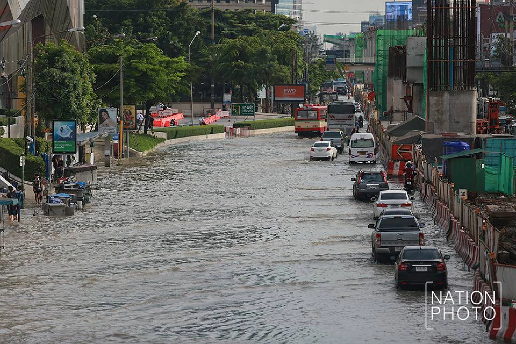 Heavy overnight rains cause flooding in Bangkok