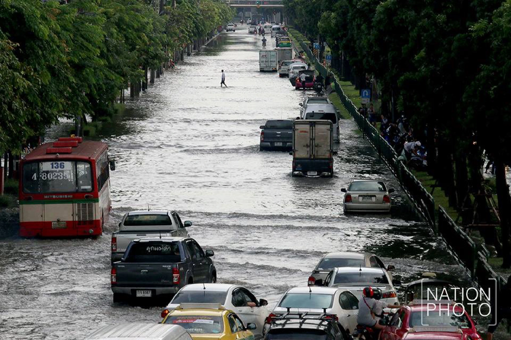 Heavy overnight rains cause flooding in Bangkok