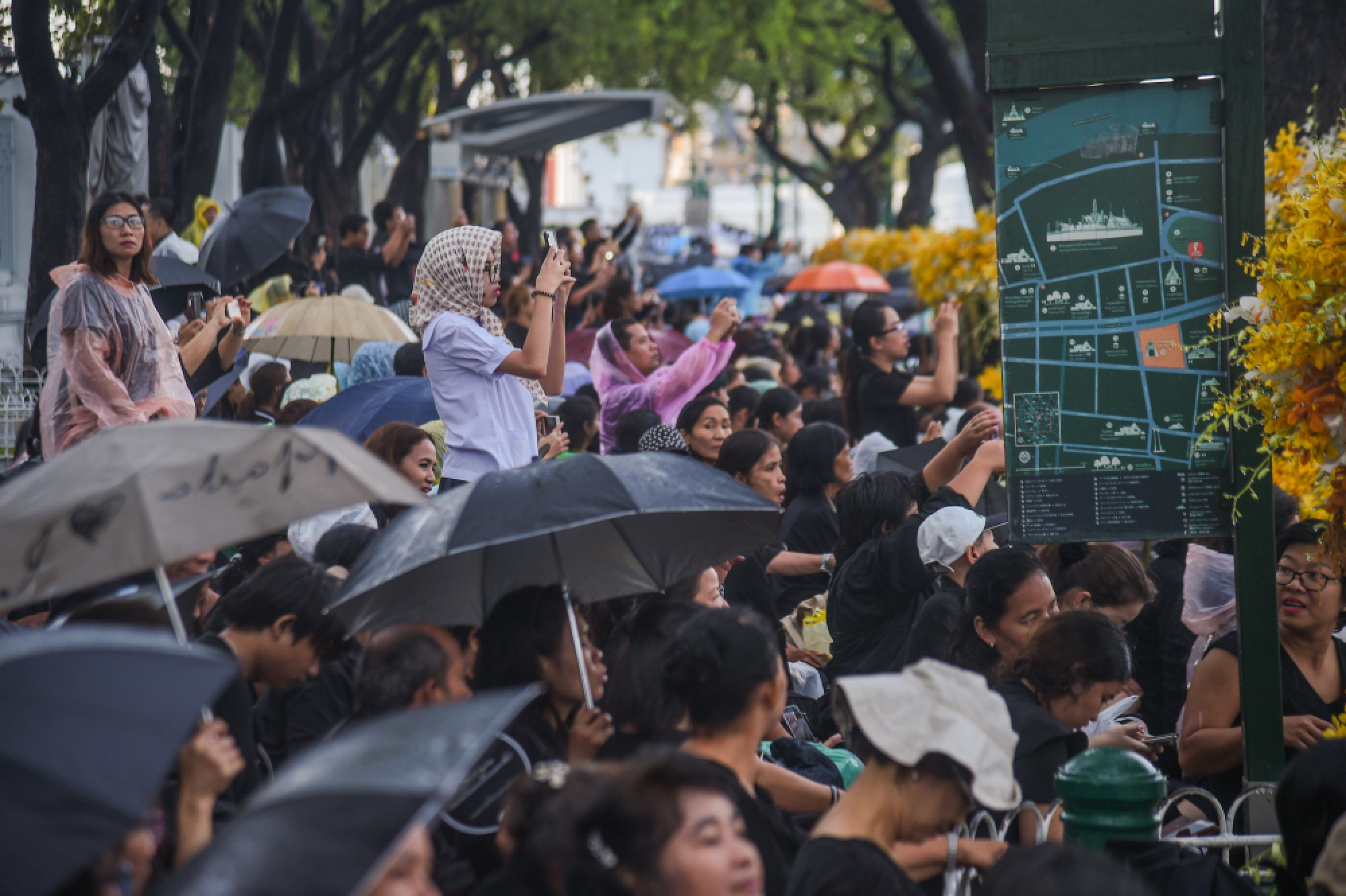 Lay prostrate as processions pass, mourners advised