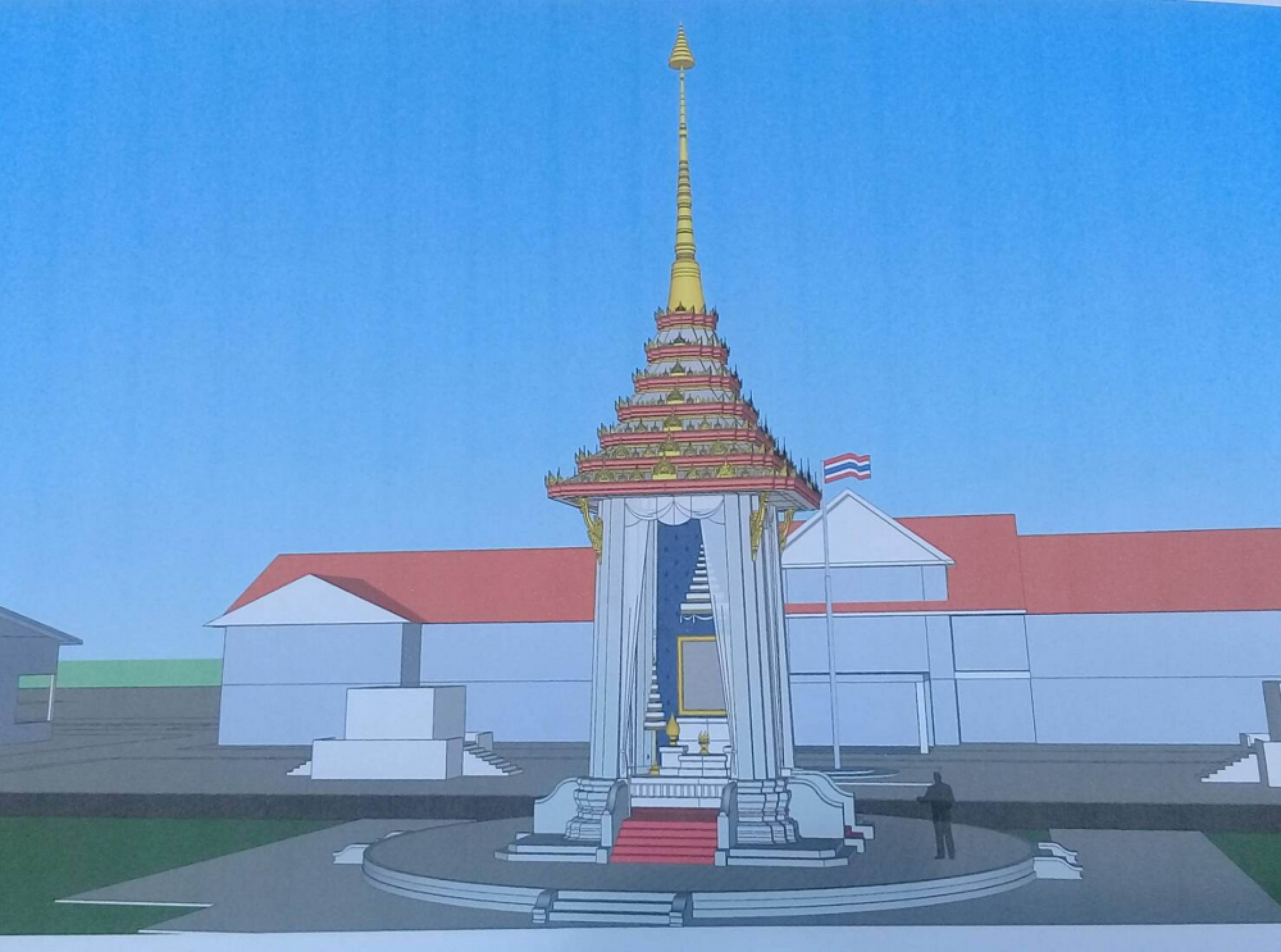 Royal Crematorium replicas being erected around the country