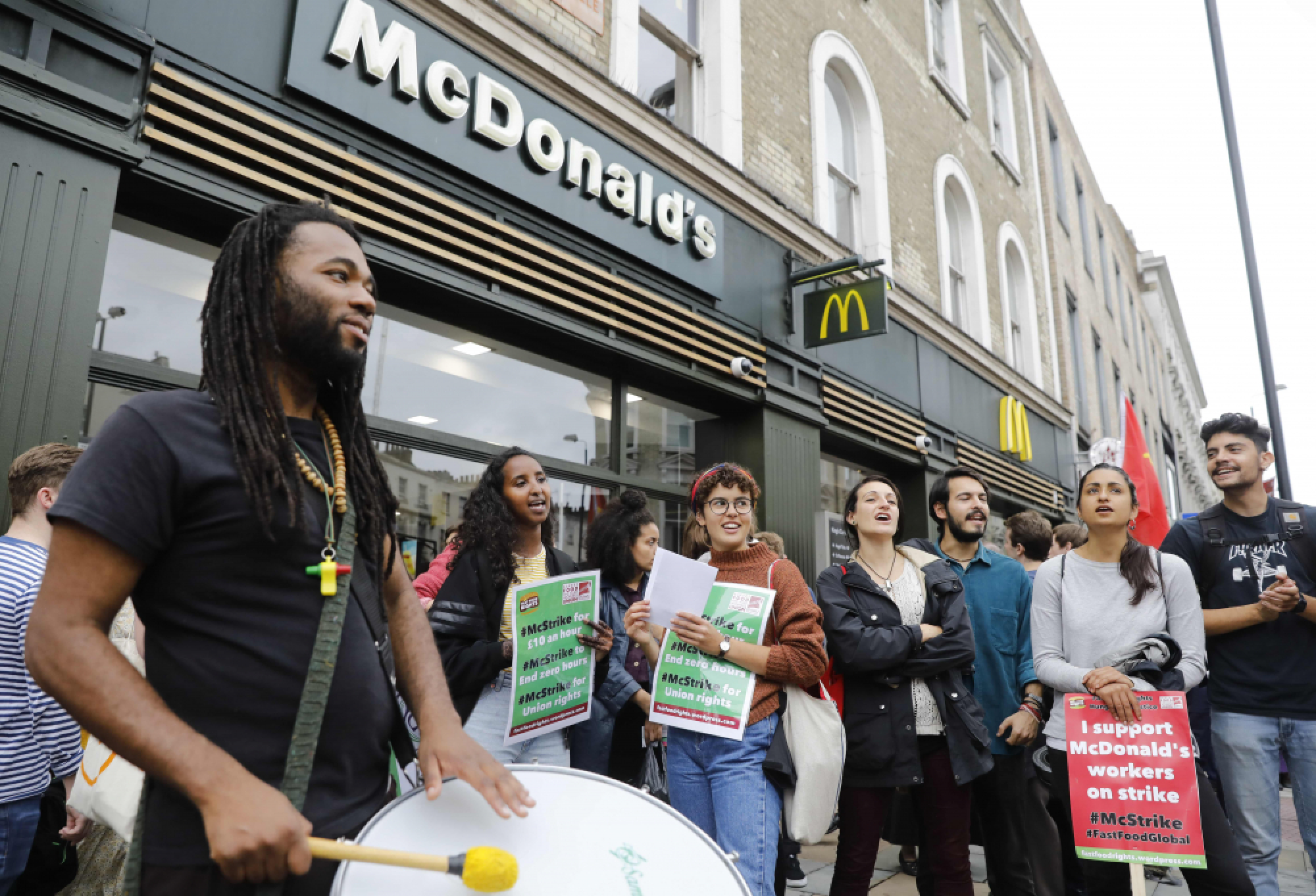 McDonald's staff stage first ever UK strike
