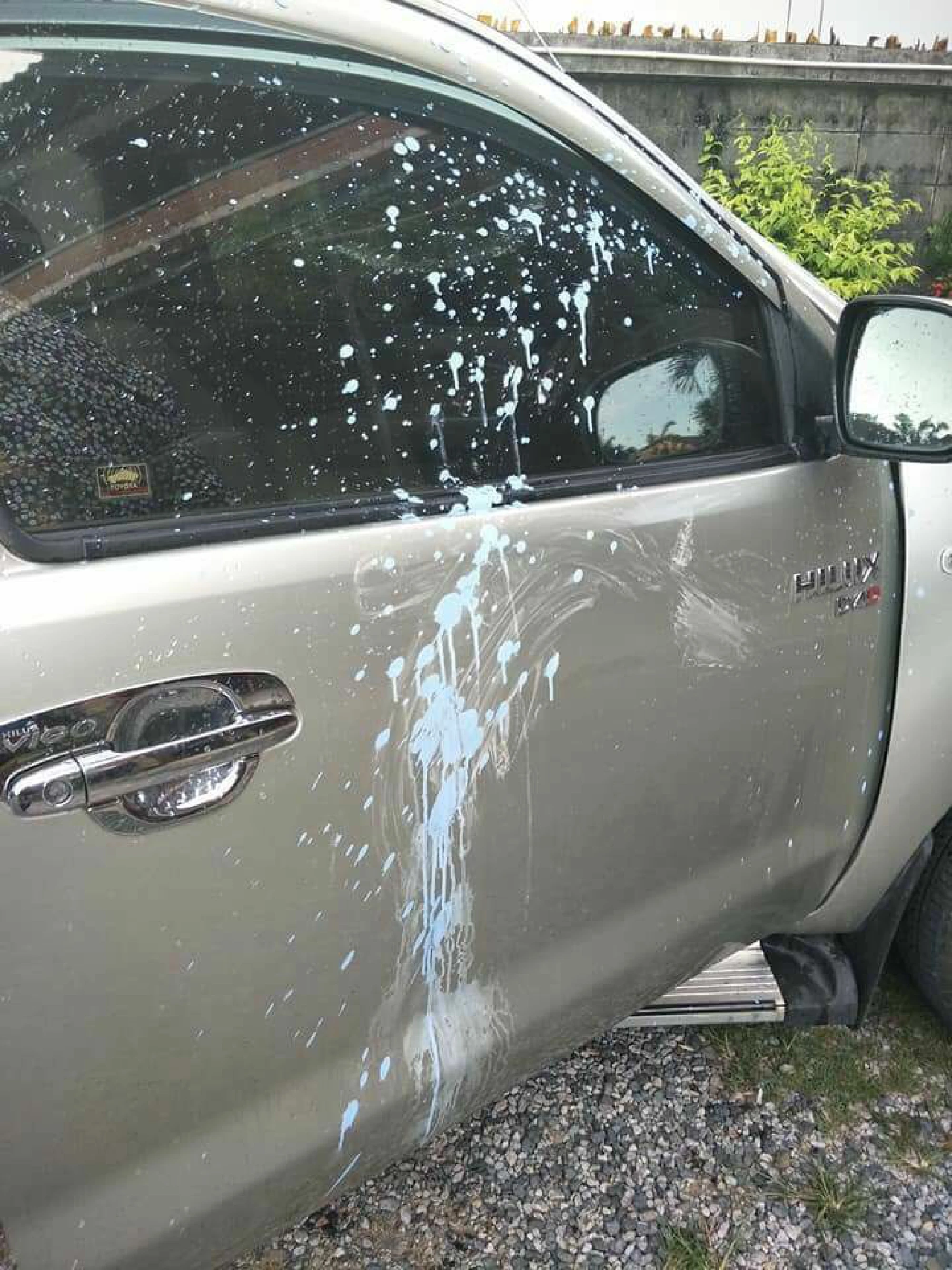Acrylic paint used to splash cars during Songkran in Nai Yang