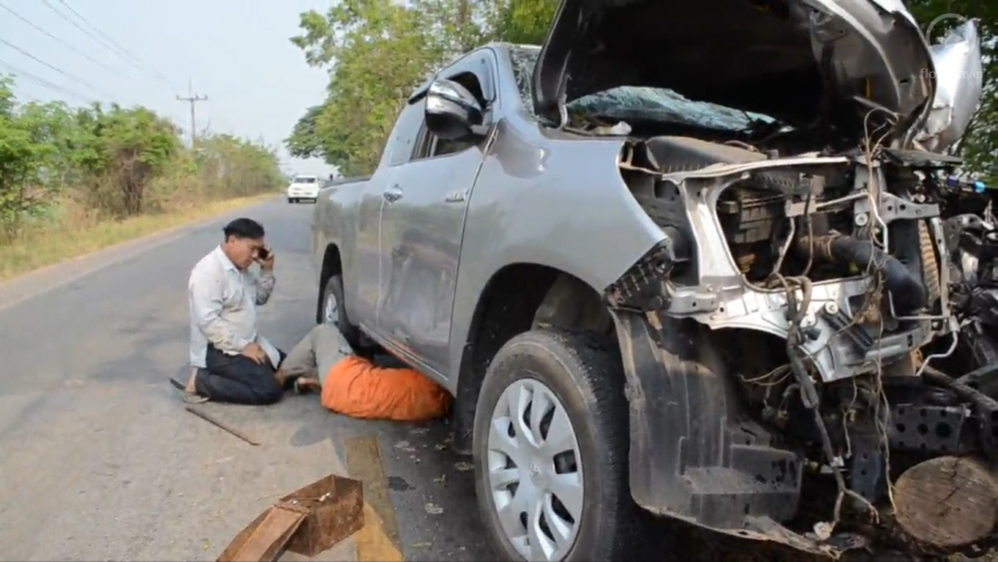 Soldier, mother die in single-vehicle crash in Udon Thani