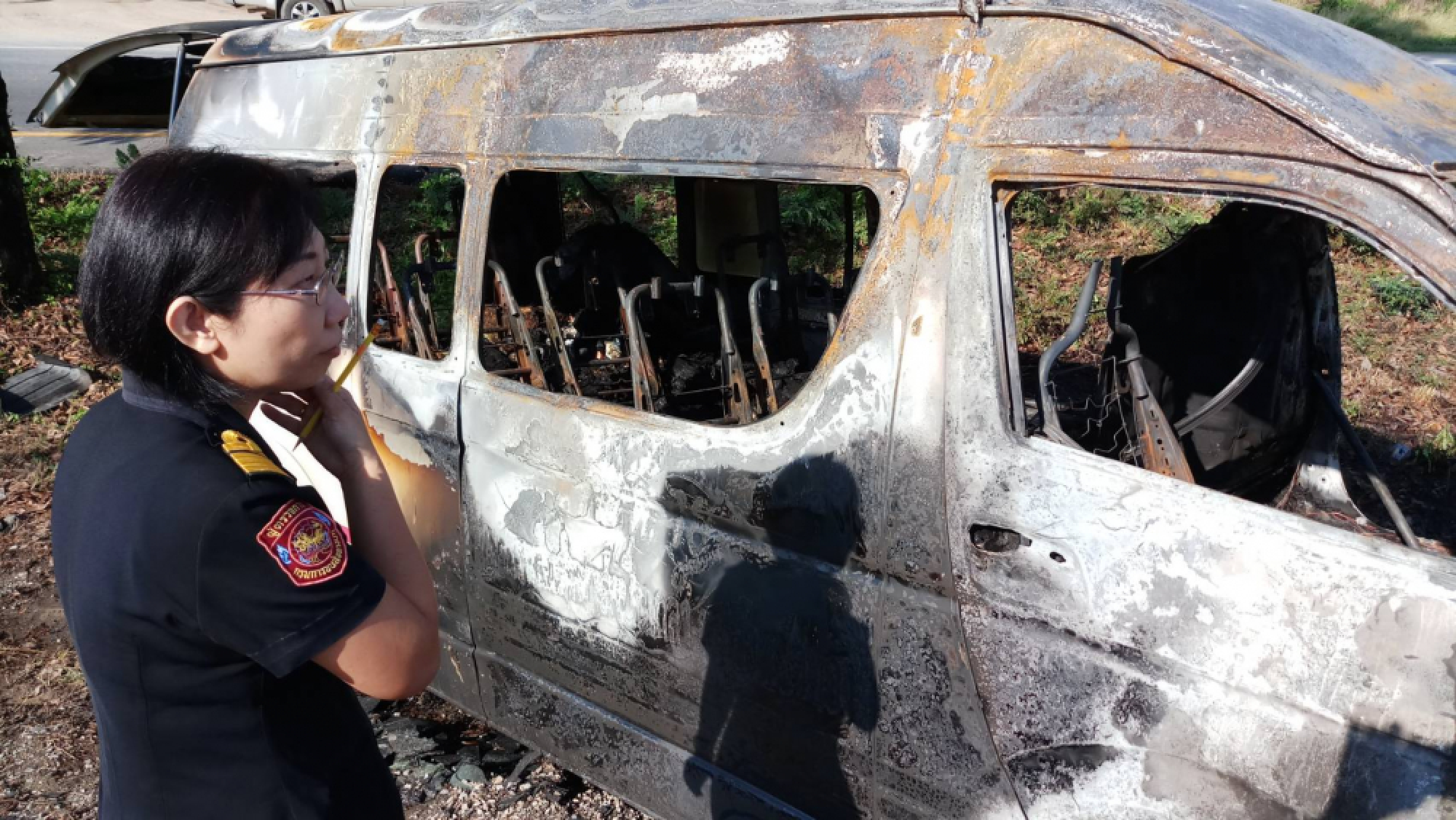 Myanmar migrants escape van fire in Tak