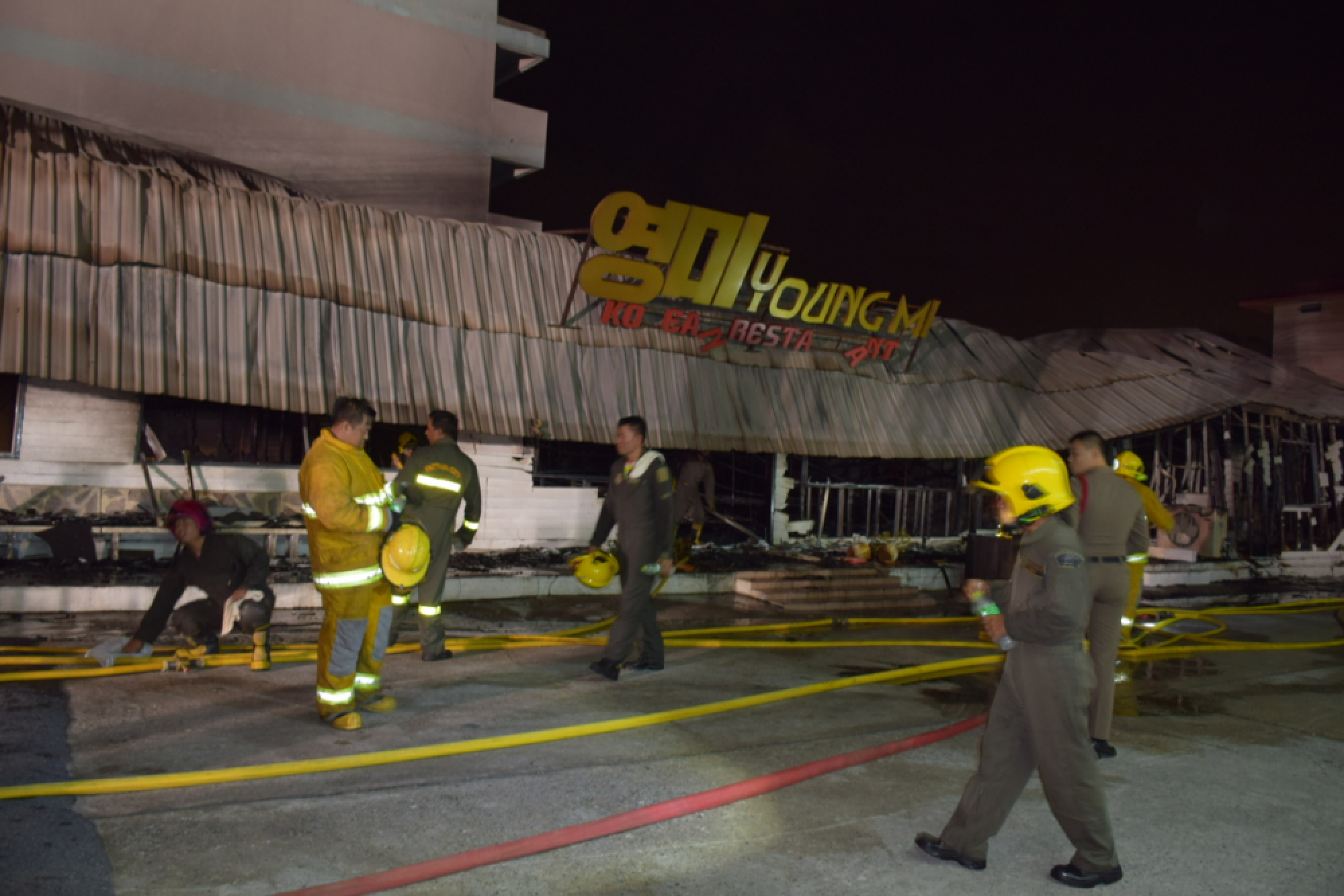 Fire strikes Korean restaurant in Pattaya