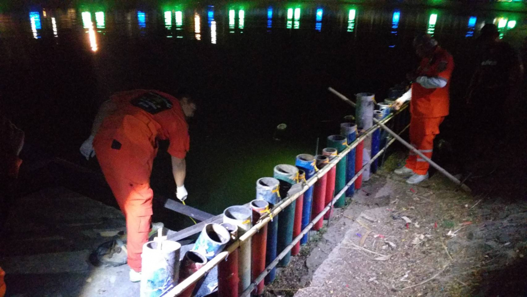Seven injured as fireworks shoot into audience
