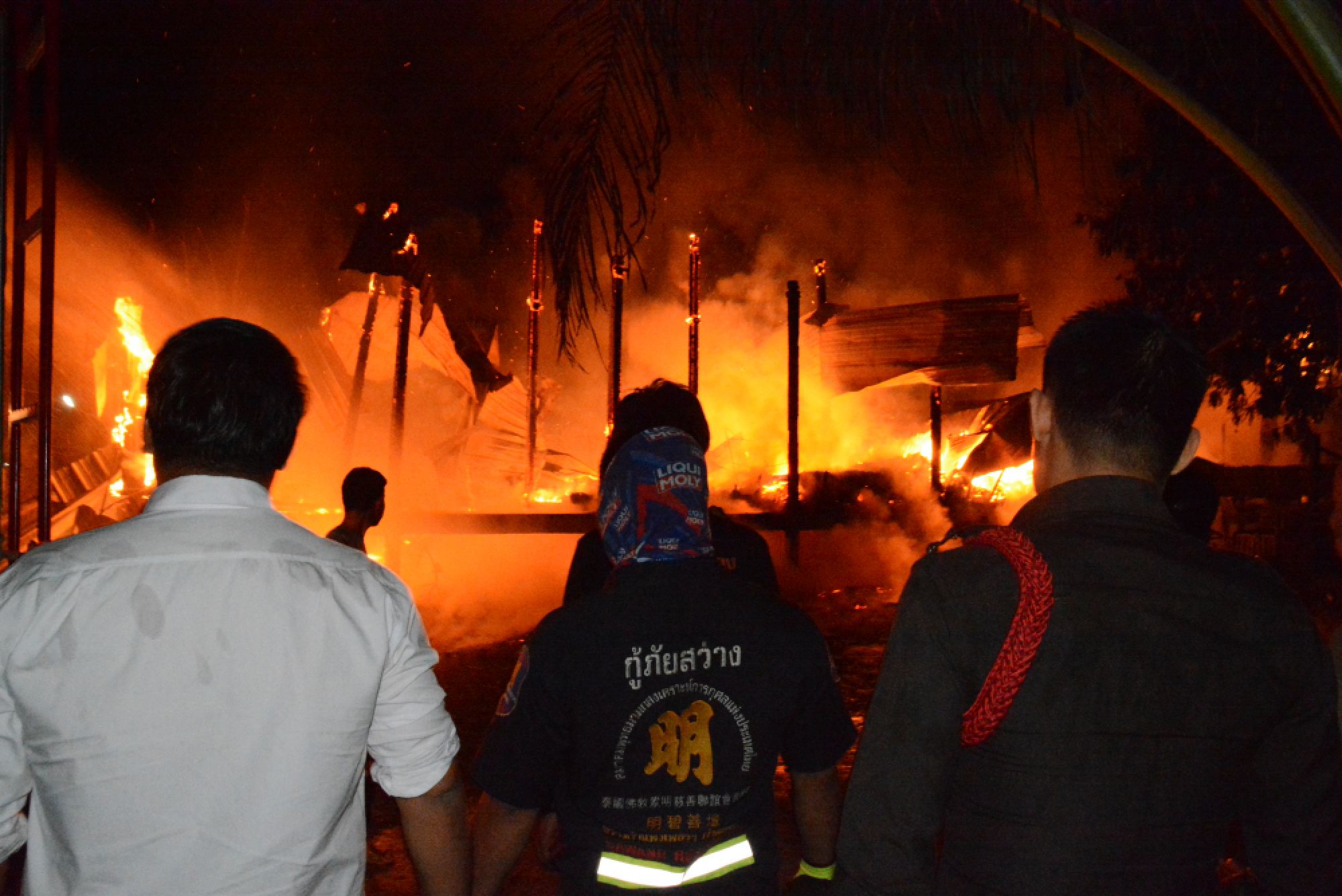 Village headman’s teakwood home destroyed in fast-moving blaze