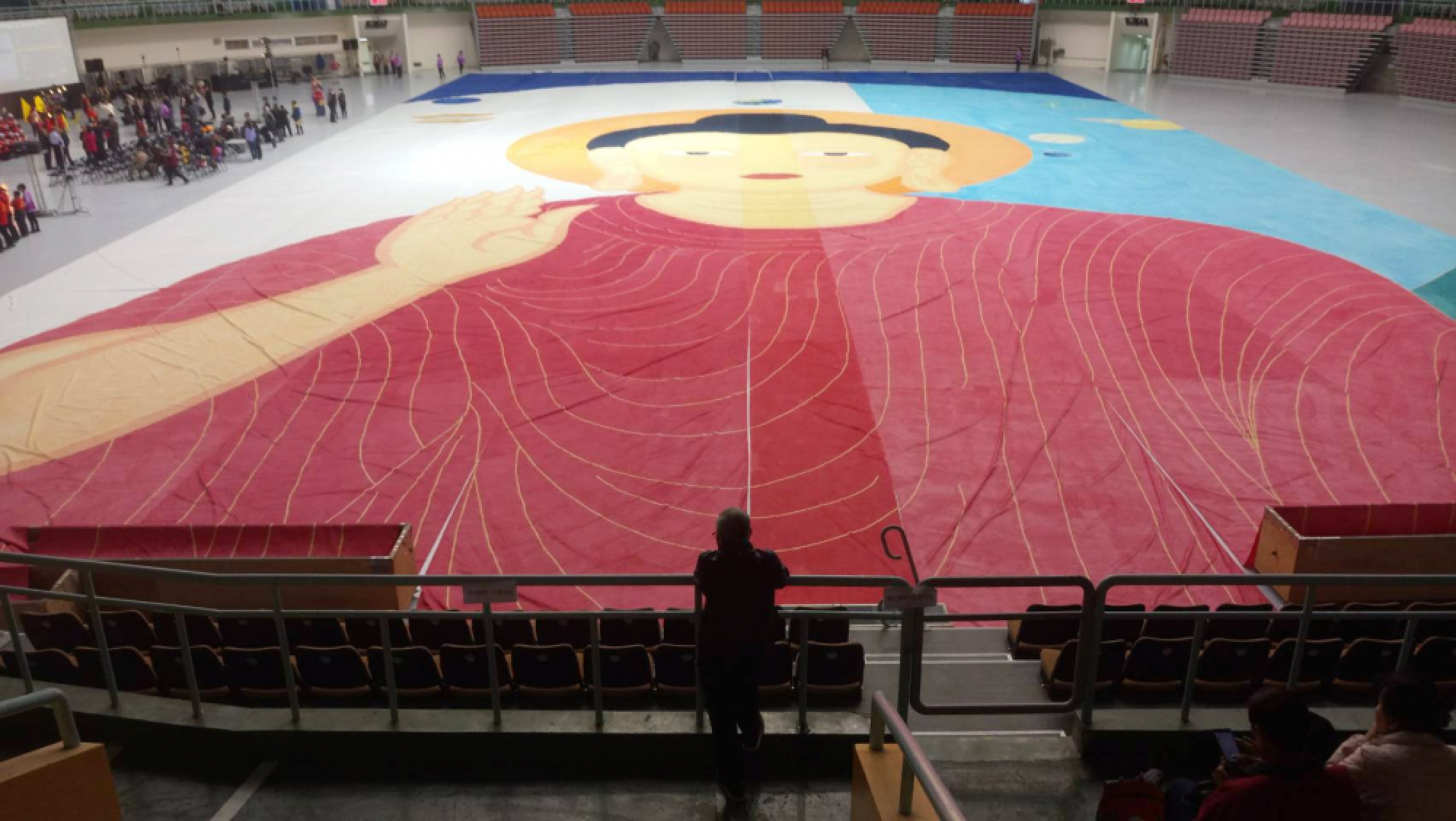 Taiwan painter unveils worlkd's largest Buddha painting