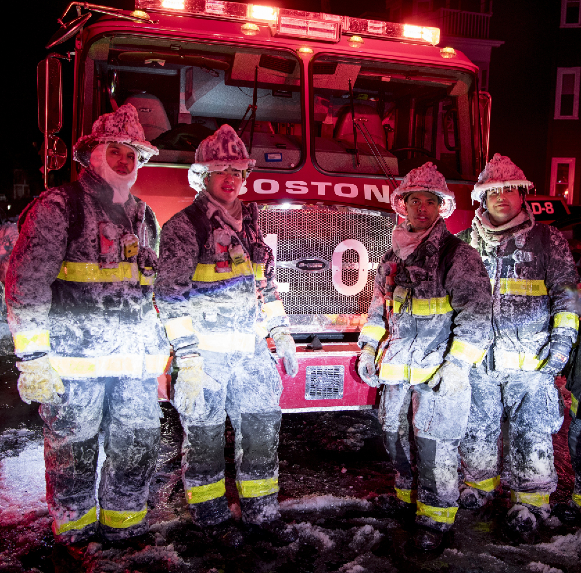 Aftermath of 5-alarm fire in icy Boston