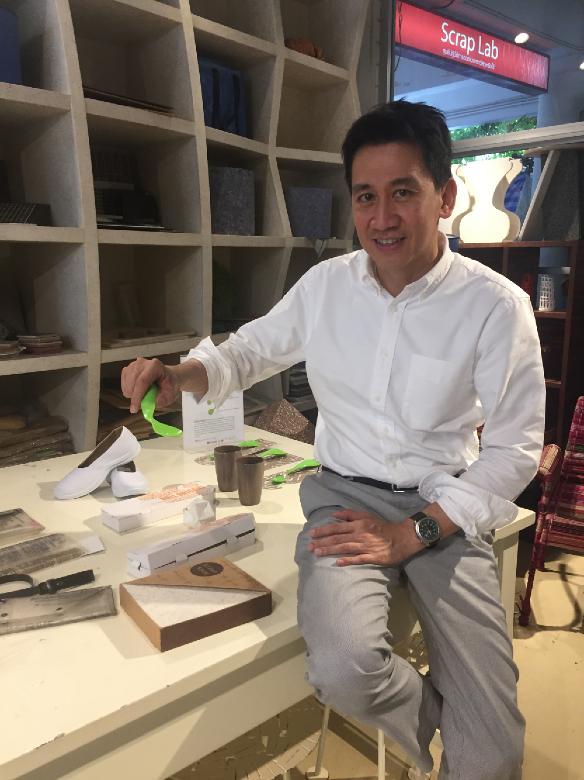 Making a hole in medical waste