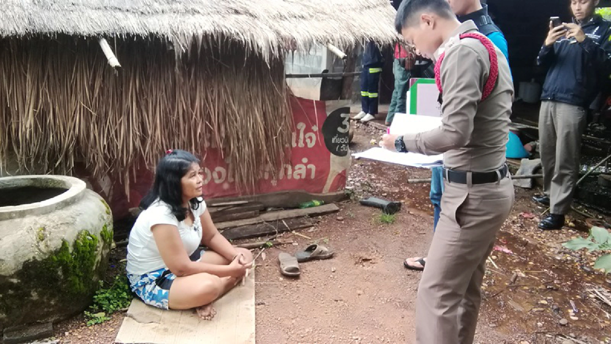 Wife rescued after addict husband sets house on fire