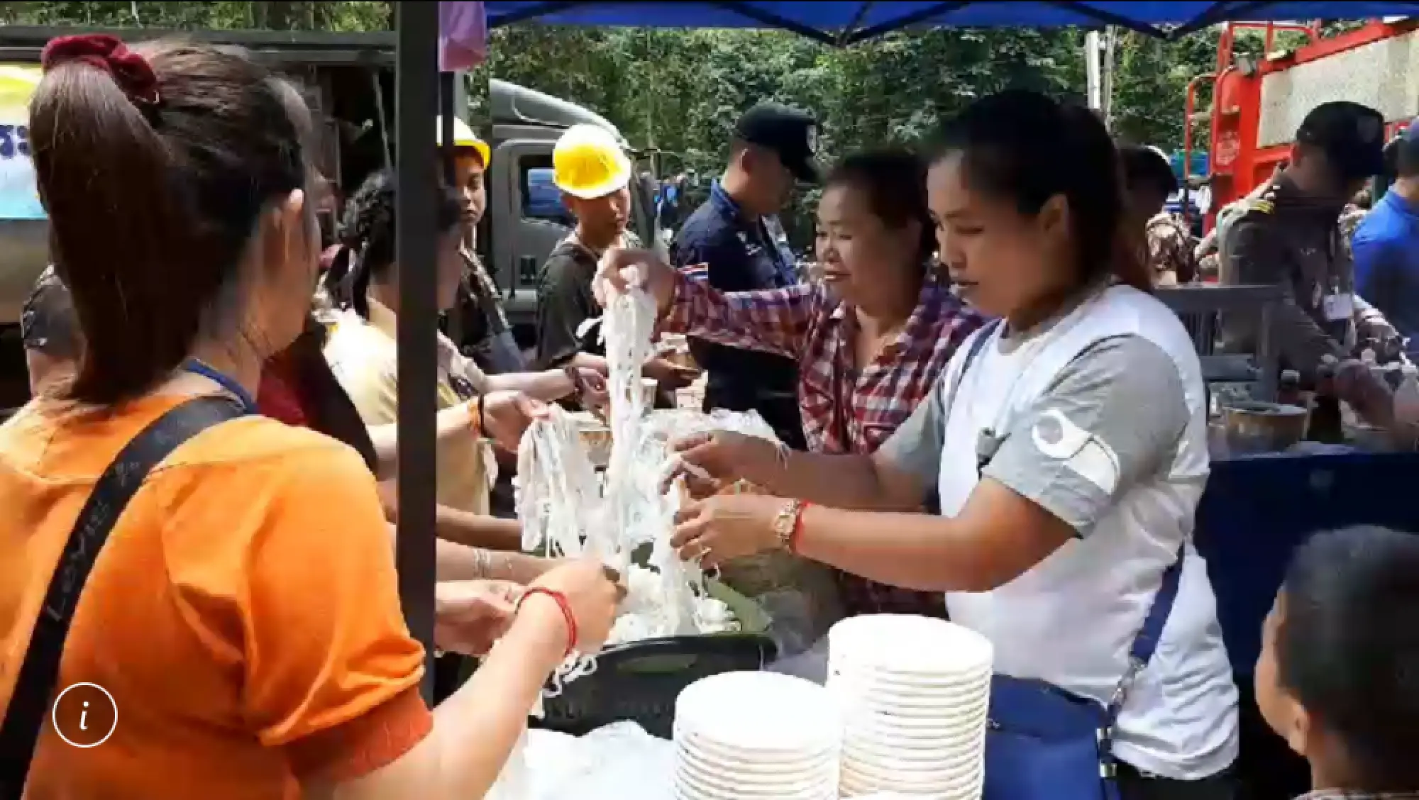 Amid cave drama, no one goes hungry