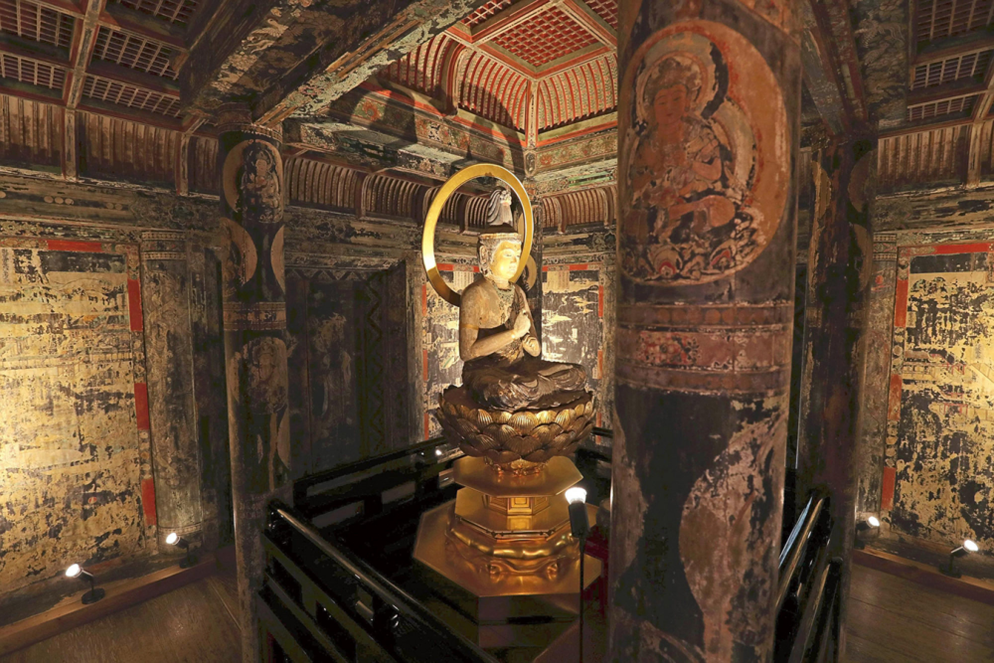 The Buddhist murals that survived a war