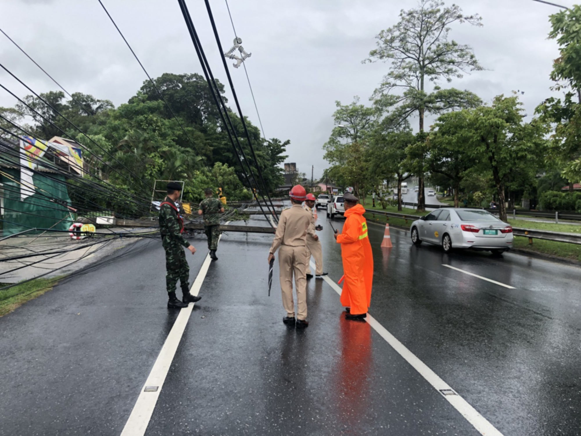 Ninety houses damaged, power cables  down on main roads after Phuket storms