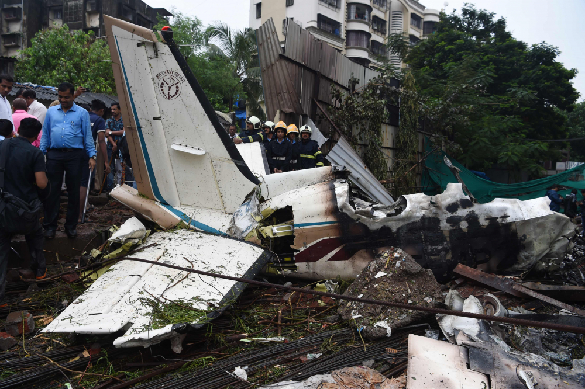 Five dead as plane plunges into Mumbai building site