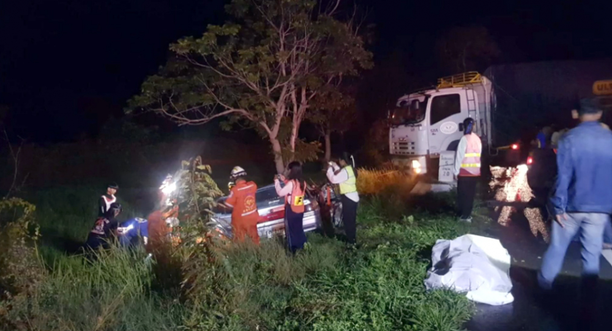 Two killed, one injured in car-truck smash in Korat