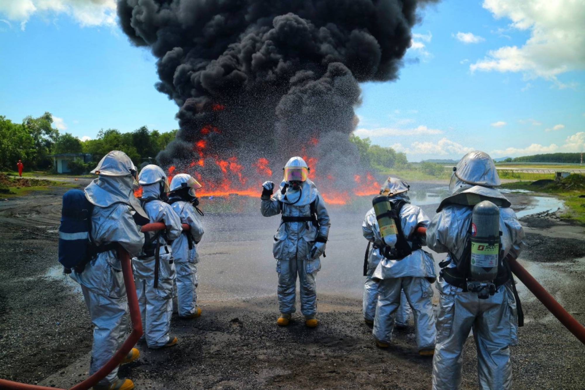 Phuket emergency crews complete airport fire drill