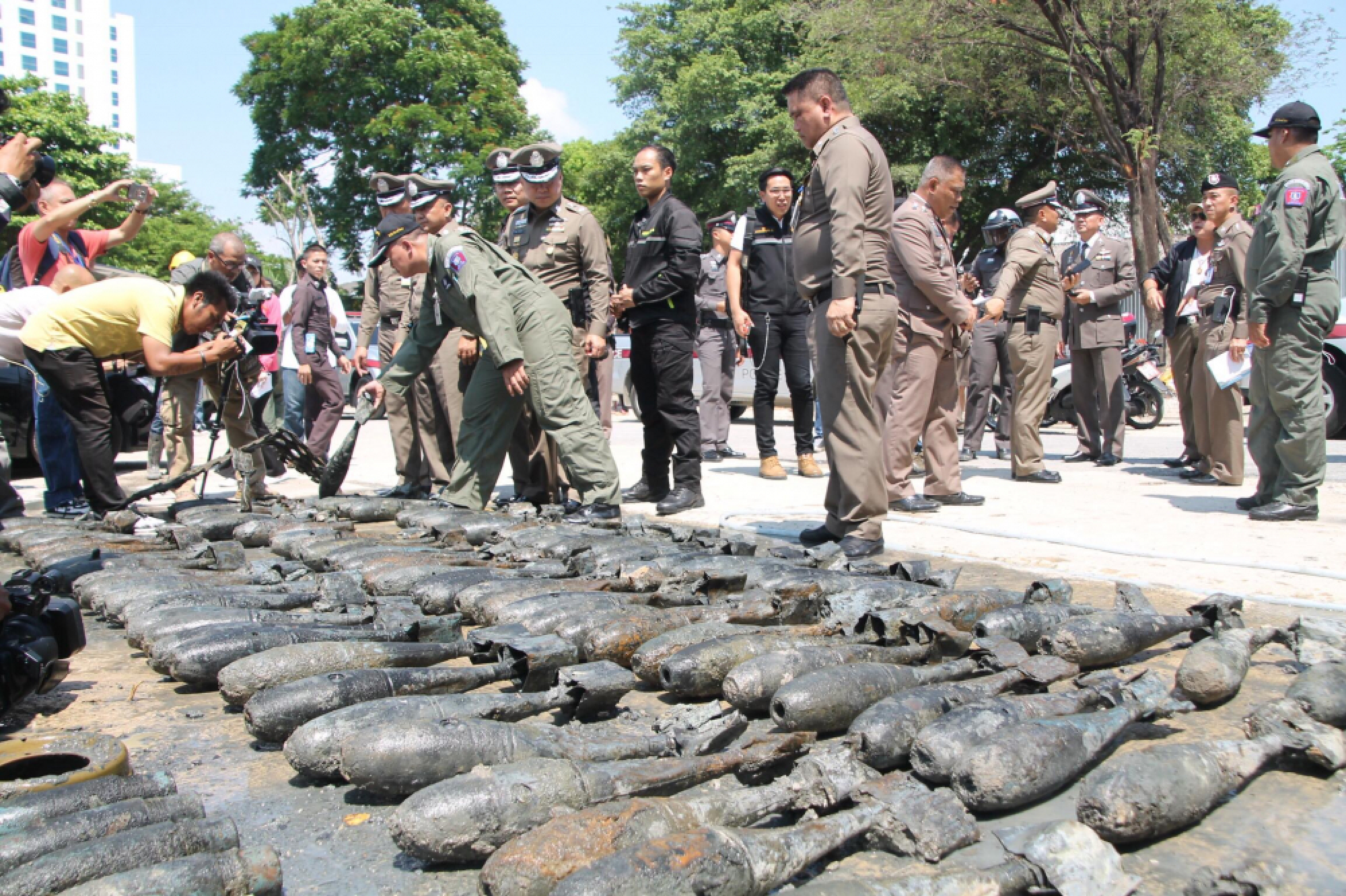 Disposal unit called in after practice bombs found at Bangkok construction site